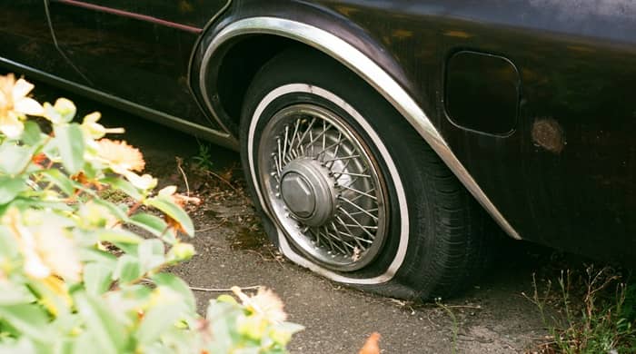 Representational image for biblical meaning of flat tire in a dream